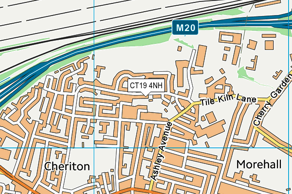 CT19 4NH map - OS VectorMap District (Ordnance Survey)