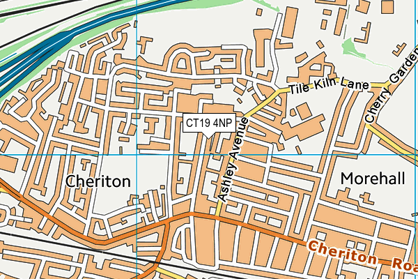 CT19 4NP map - OS VectorMap District (Ordnance Survey)