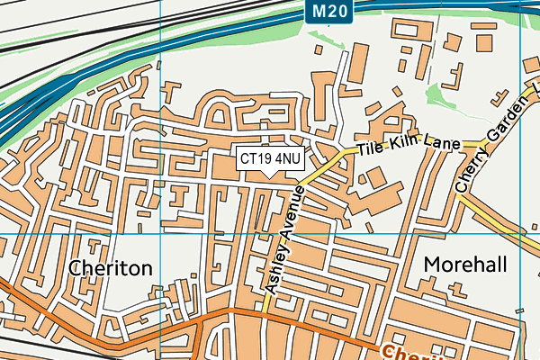 CT19 4NU map - OS VectorMap District (Ordnance Survey)