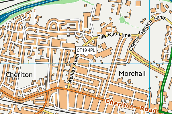 CT19 4PL map - OS VectorMap District (Ordnance Survey)