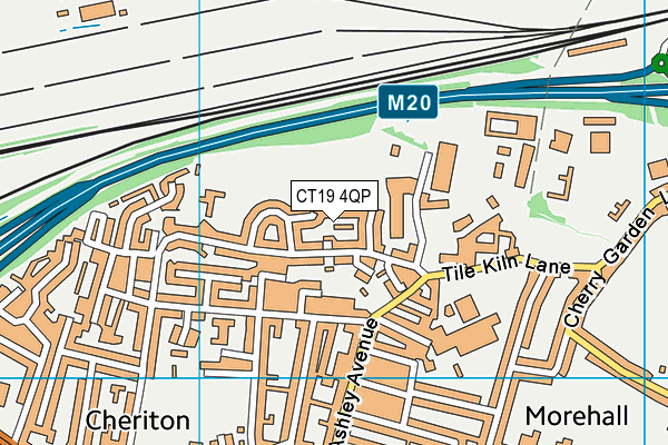 CT19 4QP map - OS VectorMap District (Ordnance Survey)