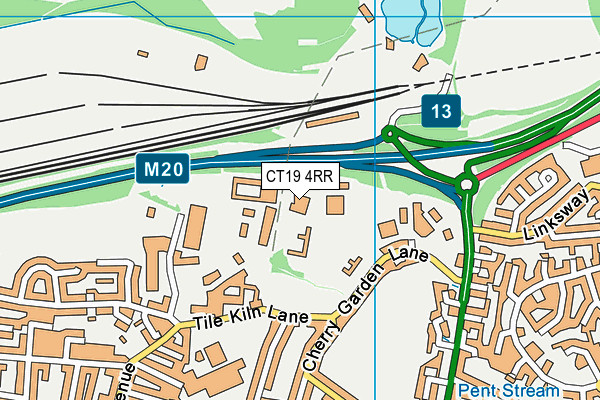 Bannatyne Health Club (Folkestone) map (CT19 4RR) - OS VectorMap District (Ordnance Survey)