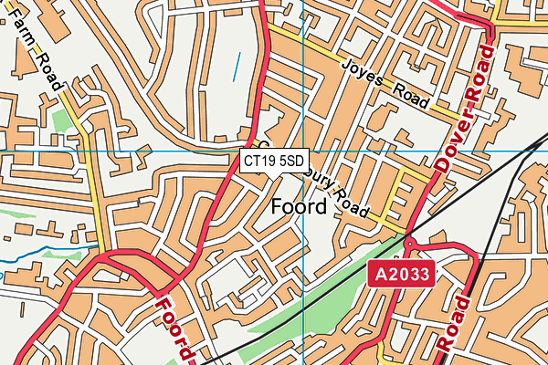 CT19 5SD map - OS VectorMap District (Ordnance Survey)