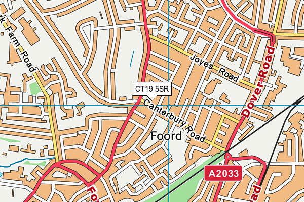 CT19 5SR map - OS VectorMap District (Ordnance Survey)