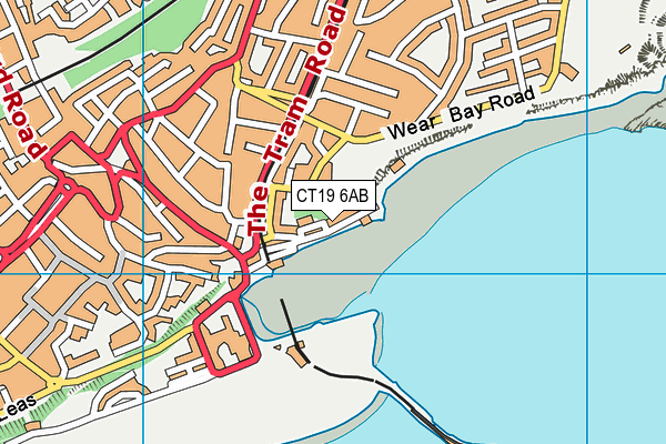 CT19 6AB map - OS VectorMap District (Ordnance Survey)