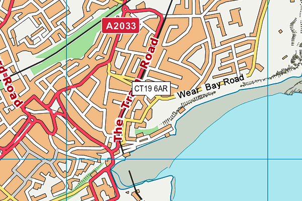 CT19 6AR map - OS VectorMap District (Ordnance Survey)