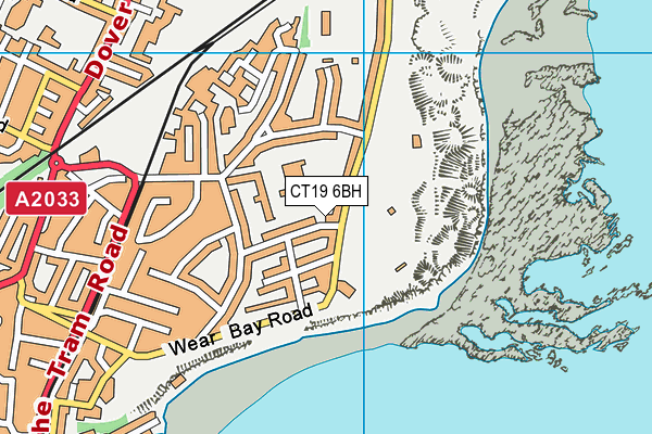 CT19 6BH map - OS VectorMap District (Ordnance Survey)