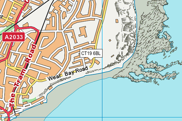 CT19 6BL map - OS VectorMap District (Ordnance Survey)