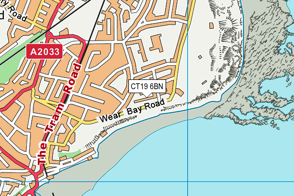CT19 6BN map - OS VectorMap District (Ordnance Survey)