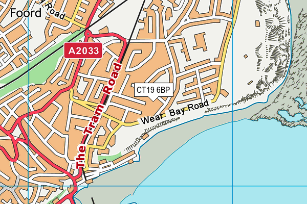 CT19 6BP map - OS VectorMap District (Ordnance Survey)