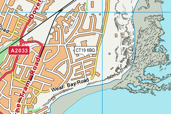 CT19 6BQ map - OS VectorMap District (Ordnance Survey)