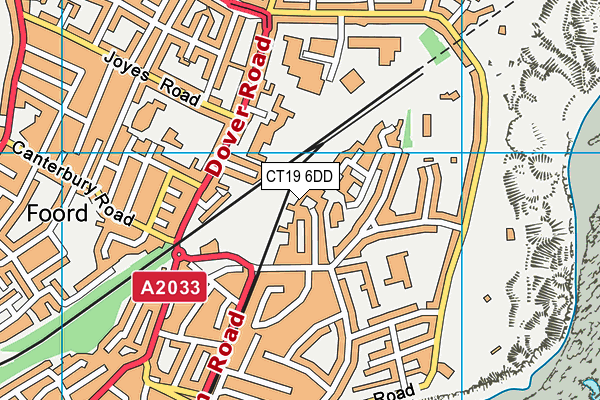 CT19 6DD map - OS VectorMap District (Ordnance Survey)