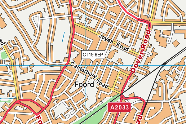 CT19 6EP map - OS VectorMap District (Ordnance Survey)