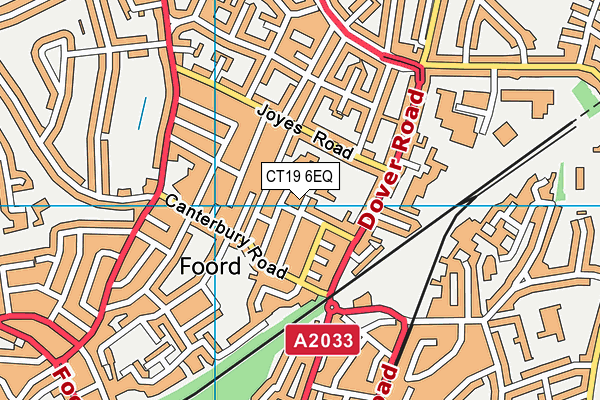 CT19 6EQ map - OS VectorMap District (Ordnance Survey)