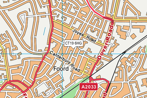Castle Hill Community Primary School map (CT19 6HG) - OS VectorMap District (Ordnance Survey)
