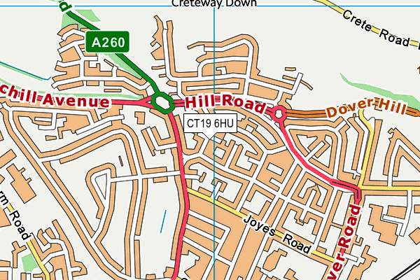 CT19 6HU map - OS VectorMap District (Ordnance Survey)