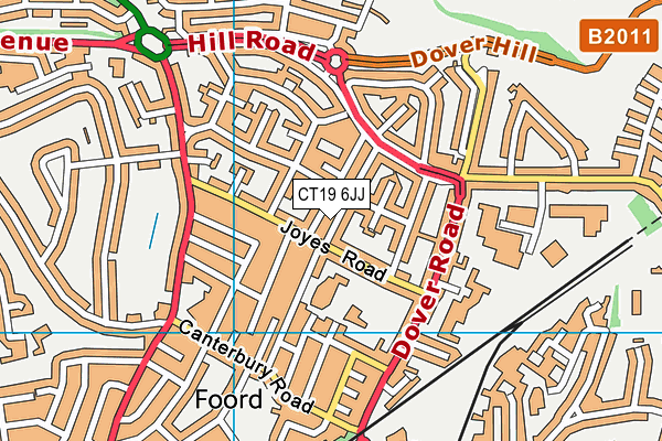 CT19 6JJ map - OS VectorMap District (Ordnance Survey)