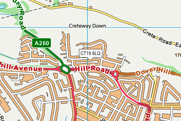 CT19 6LQ map - OS VectorMap District (Ordnance Survey)