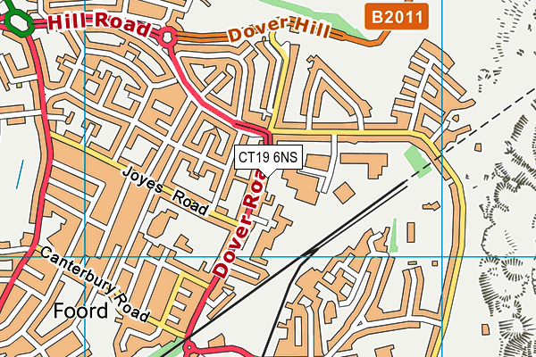 CT19 6NS map - OS VectorMap District (Ordnance Survey)