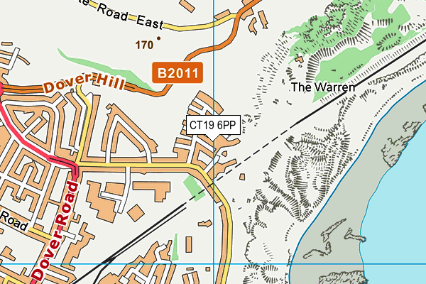 CT19 6PP map - OS VectorMap District (Ordnance Survey)