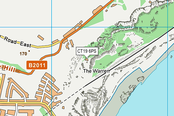 CT19 6PS map - OS VectorMap District (Ordnance Survey)