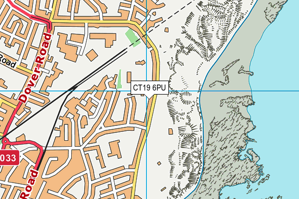 CT19 6PU map - OS VectorMap District (Ordnance Survey)