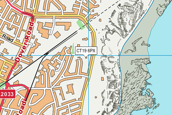 CT19 6PX map - OS VectorMap District (Ordnance Survey)