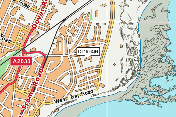 CT19 6QH map - OS VectorMap District (Ordnance Survey)