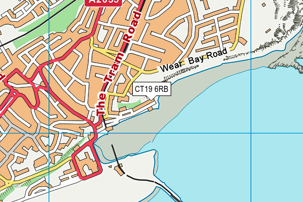CT19 6RB map - OS VectorMap District (Ordnance Survey)