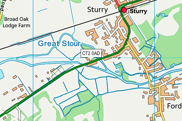 CT2 0AD map - OS VectorMap District (Ordnance Survey)