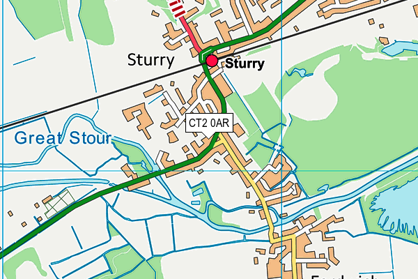 CT2 0AR map - OS VectorMap District (Ordnance Survey)