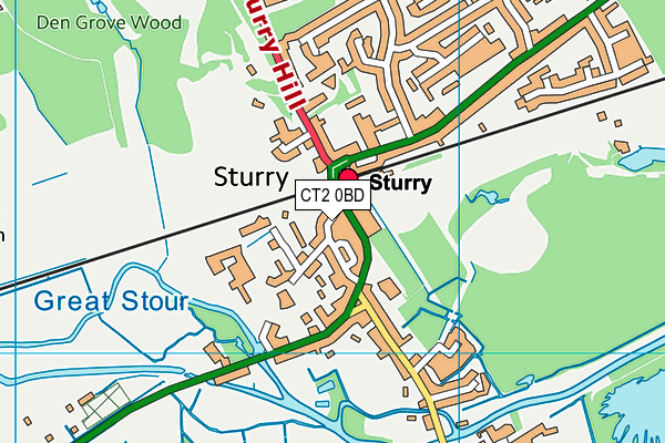 Sturry Fc map (CT2 0BD) - OS VectorMap District (Ordnance Survey)