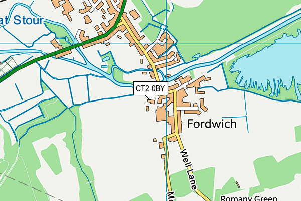 CT2 0BY map - OS VectorMap District (Ordnance Survey)
