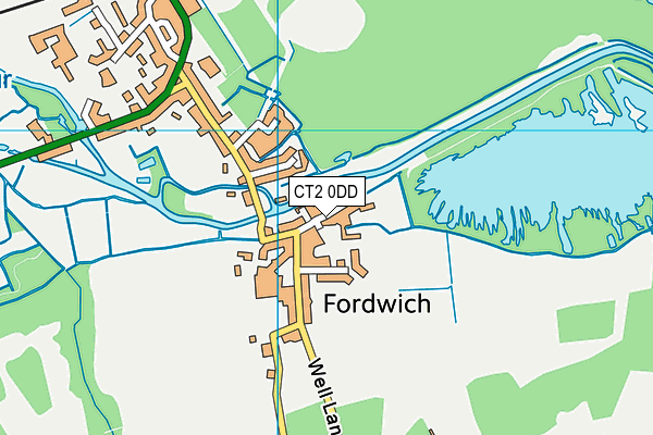 CT2 0DD map - OS VectorMap District (Ordnance Survey)