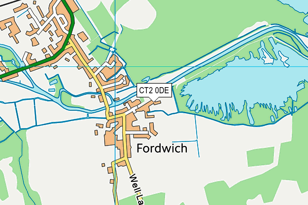 CT2 0DE map - OS VectorMap District (Ordnance Survey)