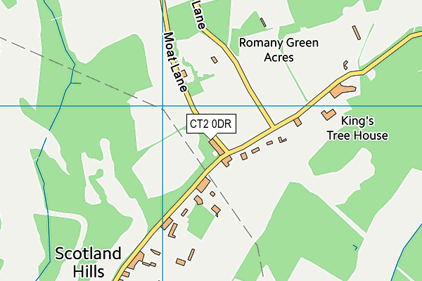CT2 0DR map - OS VectorMap District (Ordnance Survey)
