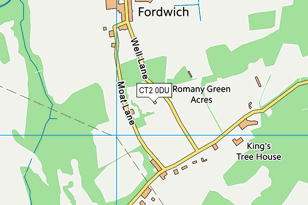 CT2 0DU map - OS VectorMap District (Ordnance Survey)