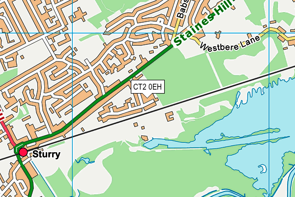 CT2 0EH map - OS VectorMap District (Ordnance Survey)