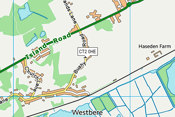 CT2 0HE map - OS VectorMap District (Ordnance Survey)