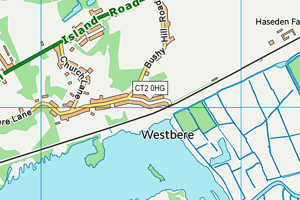 CT2 0HG map - OS VectorMap District (Ordnance Survey)