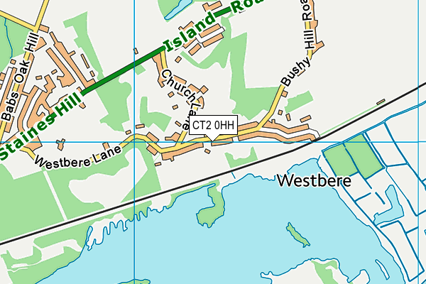 CT2 0HH map - OS VectorMap District (Ordnance Survey)