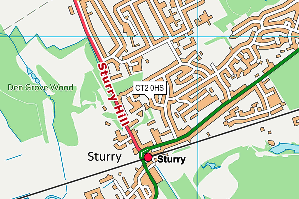 CT2 0HS map - OS VectorMap District (Ordnance Survey)