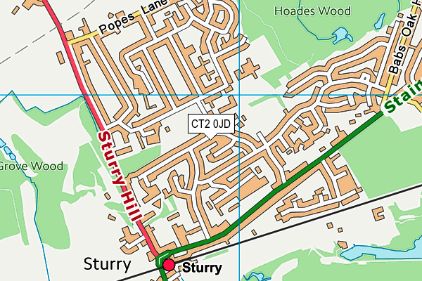 Map of CANTERBURY SAUSAGE AND BURGER LTD at district scale
