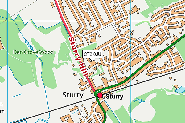 CT2 0JU map - OS VectorMap District (Ordnance Survey)