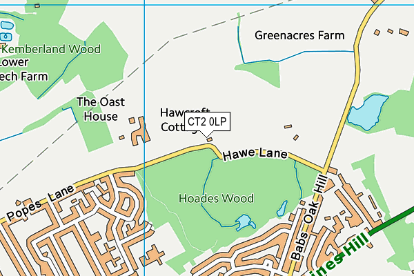 CT2 0LP map - OS VectorMap District (Ordnance Survey)