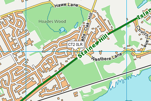 CT2 0LR map - OS VectorMap District (Ordnance Survey)