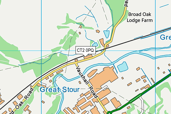 CT2 0PQ map - OS VectorMap District (Ordnance Survey)