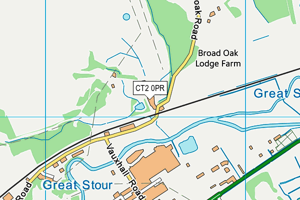 CT2 0PR map - OS VectorMap District (Ordnance Survey)