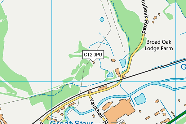 CT2 0PU map - OS VectorMap District (Ordnance Survey)