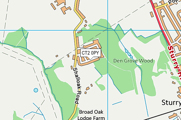 CT2 0PY map - OS VectorMap District (Ordnance Survey)